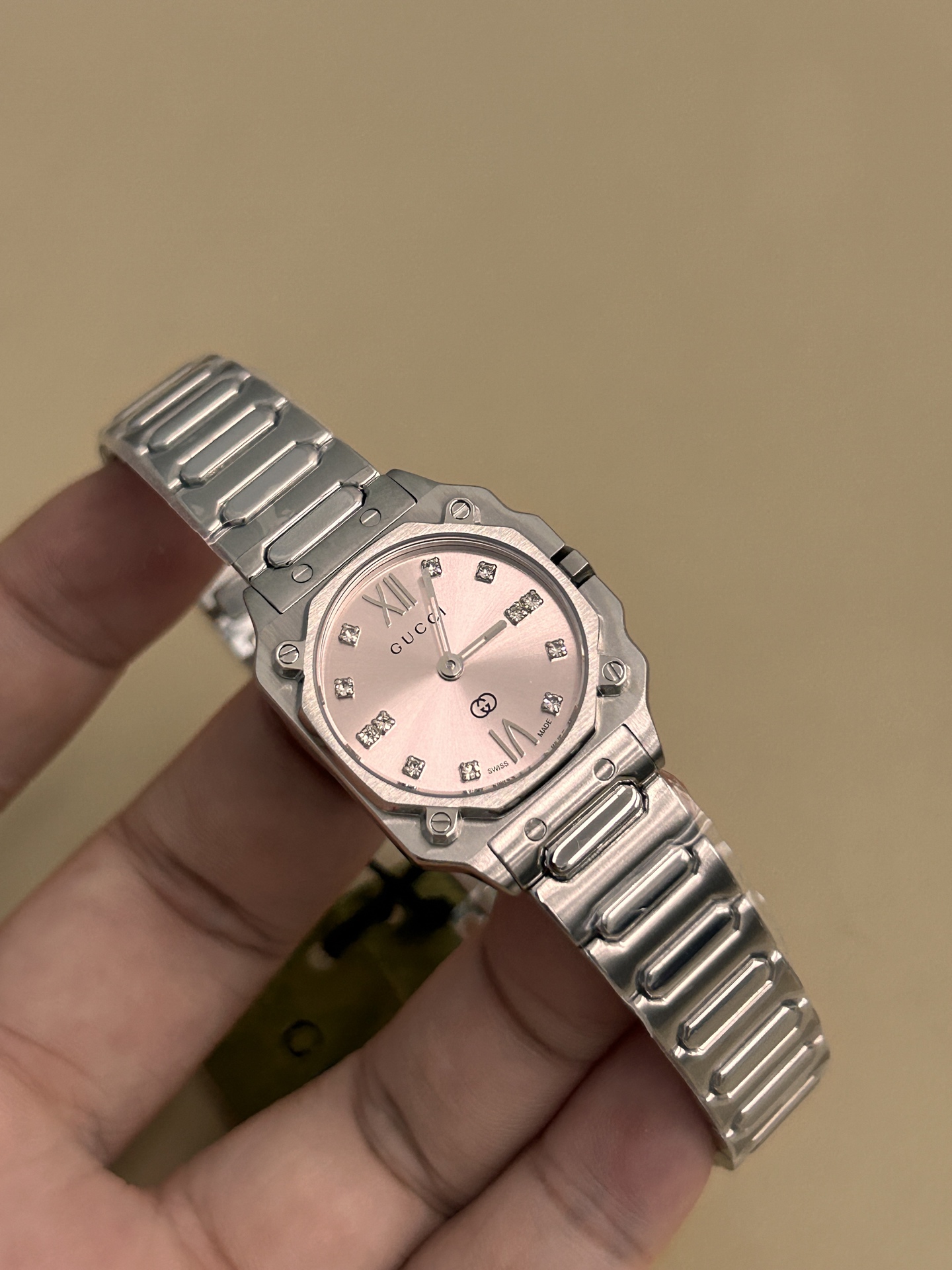 Gucci-G-Flat-Bracelet-Watch-with-Diamonds-Two-Tone-Stainless-Steel-24MM