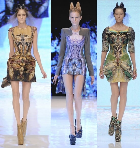 Model Paris Fashion Week Spring Summer 2010 Models walk the runway during Alexander McQueen Pret a Porter show as part of the Paris Womenswear Fashion Week Spring/Summer 2010 at Palais Omnisports de Bercy on October 6, 2009, in Paris, France