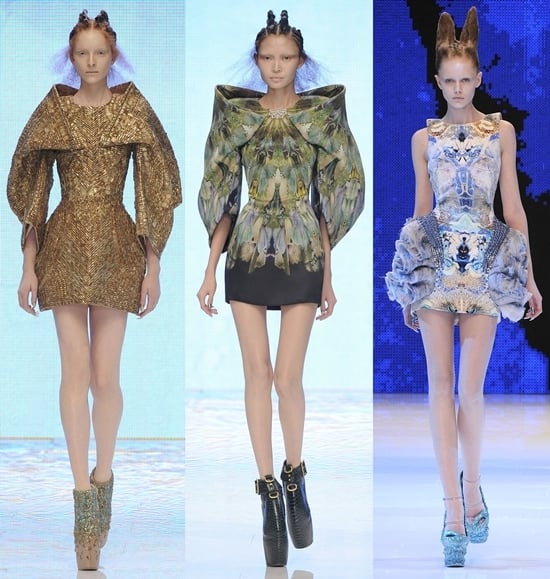 Model Paris Fashion Week Spring Summer 2010 Models walk the runway during Alexander McQueen Pret a Porter show as part of the Paris Womenswear Fashion Week Spring/Summer 2010