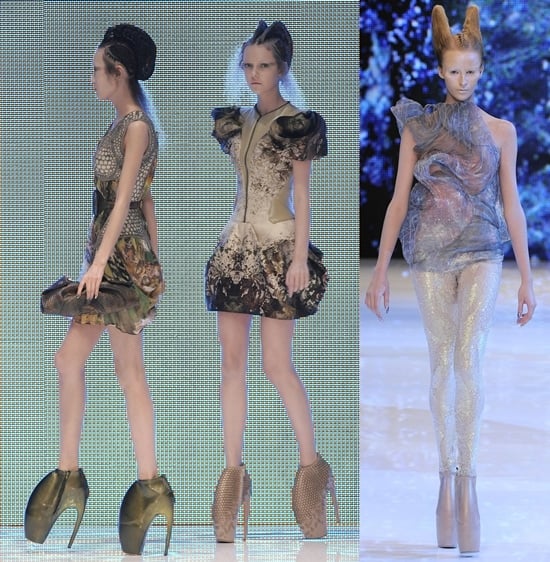Model Paris Fashion Week Spring Summer 2010 Models walk the runway during Alexander McQueen Pret a Porter show as part of the Paris Womenswear Fashion Week Spring/Summer 2010 at Palais Omnisports de Bercy on October 6, 2009, in Paris, France