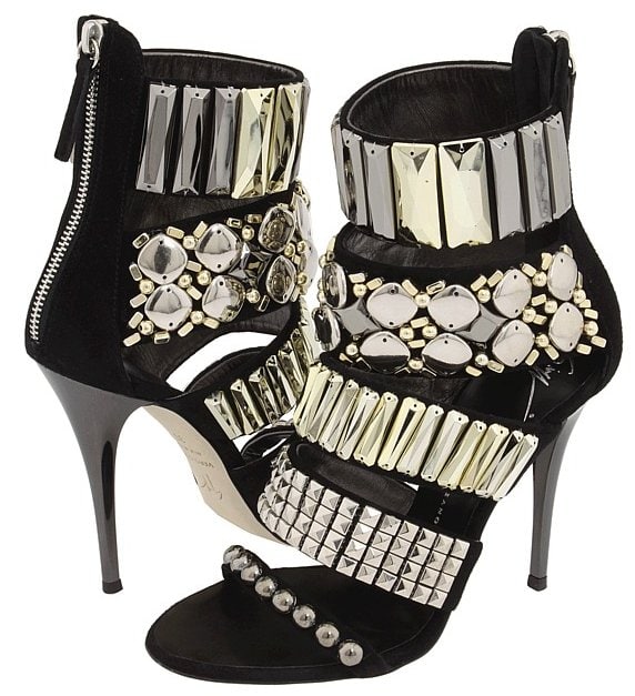 Giuseppe Zanotti Zip Cuffed Jewel Sandals Giuseppe Zanotti Zip Cuffed Jewel Sandals