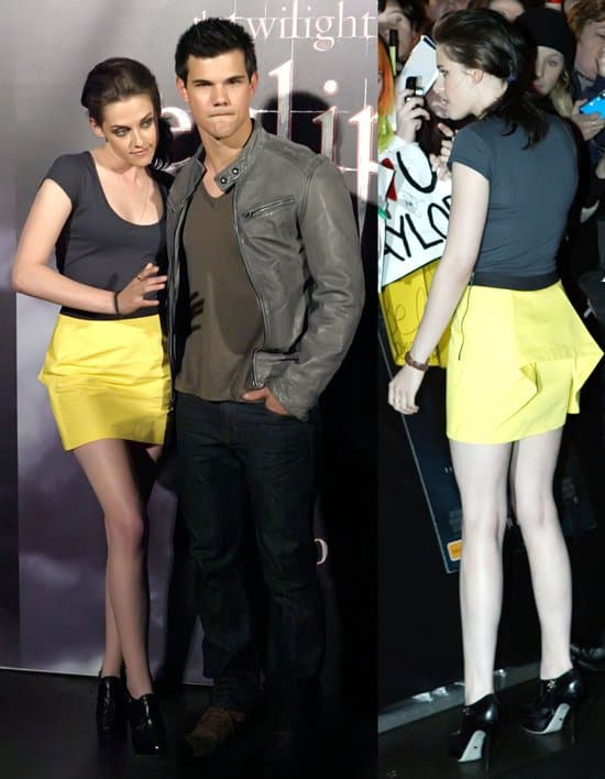 Kristen Stewart and Taylor Lautner Kristen Stewart and Taylor Lautner conduct a meet-and-greet and QA session with fans at Luna Park