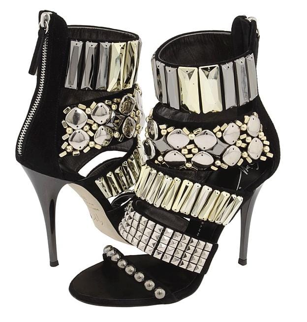 Giuseppe Zanotti E00232 Giuseppe Zanotti Zip Cuffed Jewel Sandals