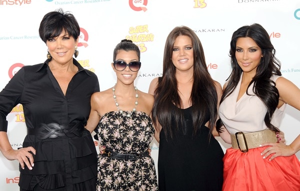 Kim Kardashian, Kourtney Kardashian, Khloé Kardashian, and Kris Jenner attend Super Saturday 13 designer garage sale to Benefit Ovarian Cancer Research Fund hosted by InStyle Magazine at Nova's Ark Project