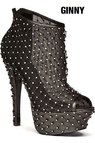 Rock  Republic 'Ginny' Crystal Mesh Booties