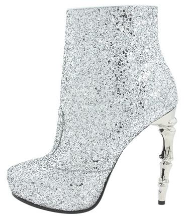 DSQUARED2 RIBCAGE SILVER BOOT Dsquared2 Ribcage Platform Boot in Argento