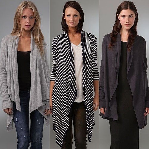 Drapey cardigans Explore the Latest in Drapey Cardigan Fashion: Featuring the Wilt Crop Boyfriend Cardigan at $152.00, the Striped Elegance of MINKPINK Cardigan for $85.00, and the Luxurious T by Alexander Wang Jersey Batting Shawl Cardigan, Priced at $175.00