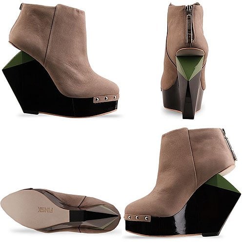 Finsk 252-95 Wedge Booties Finsk 252-95 Wedge Booties in Mushroom Beige