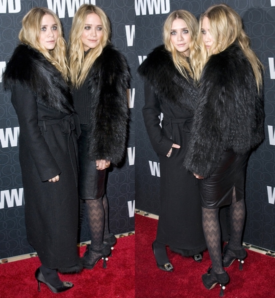 Ashley Olsen and Mary-Kate Olsen The Women's Wear Daily 100 Anniversary Gala Ashley Olsen and Mary-Kate Olsen attend the WWD @ 100 Anniversary Gala