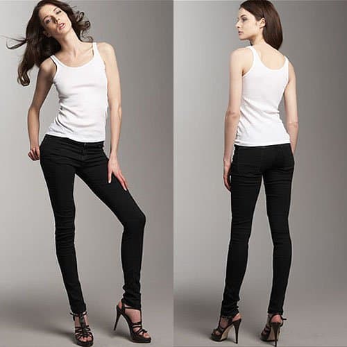 Current/Elliott High Waist Skinny Jeans in Jet Black Current/Elliott High-Waist Skinny Jeans in Jet Black