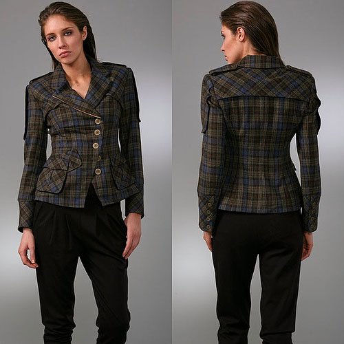 L.A.M.B. Military Plaid Blazer L.A.M.B.Military Plaid Blazer