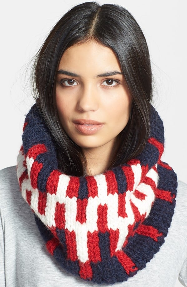 Jonathan Adler Stepped Chevron Intarsia Knit Neck Warmer