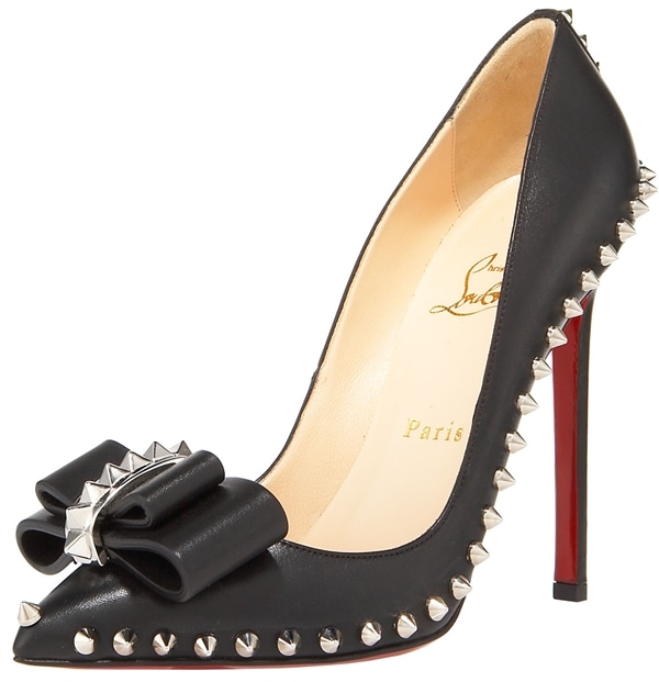 Christian Louboutin Lucifer Bow Stilettos in Black