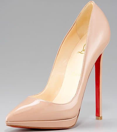 Christian Louboutin Pigalle Plato Patent Platform Pumps Christian Louboutin's Pigalle Plato patent leather pumps