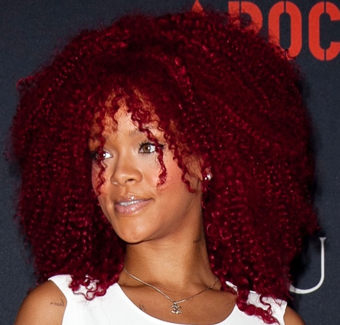 Rihanna attends the Gucci and Roc Nation Pre-Grammy Brunch in West Hollywood on February 12, 2011