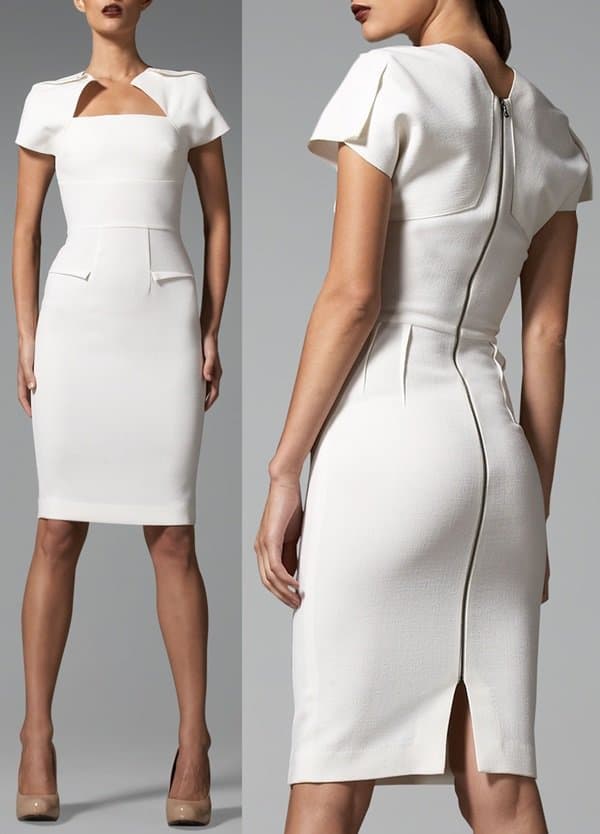 Roland Mouret 'Myrtha' Folded Sheath Dress