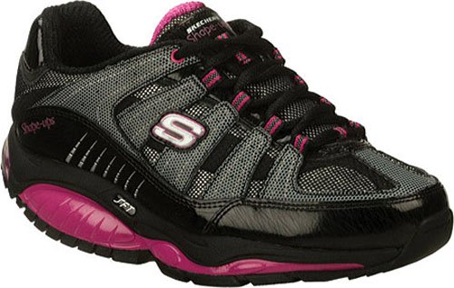 Skechers Shape Ups Kinetix Response SRT The coveted black/hot pink Skechers Shape-Ups Kinetix Response SRT, as worn by Kim Kardashian in the Super Bowl commercial