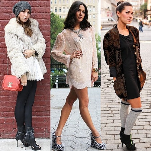 Fashion blogger Tess Pare-Mayer showcases her eclectic style in fur, lace, and vintage-inspired layers
