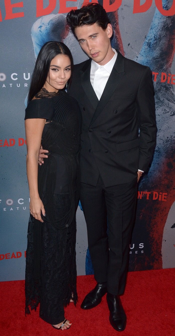 Vanessa Hudgens with her ex-boyfriend of nine years, Austin Butler, at the premiere of his movie The Dead Don’t Die