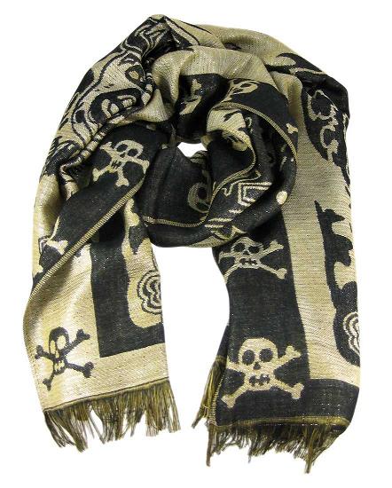 reversible skull print cashmere shawl Reversible Skull Print Cashmere Shawl Scarf