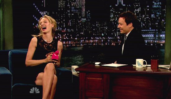 Uma shows off a faux 'Jimmy' tattoo Uma Uma Thurman appears on NBC’s ‘Late Night with Jimmy Fallon’ to promote her new film ‘Ceremony’ in New York City on April 8, 2011