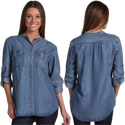 7 For All Mankind Lightweight Tencel Denim Utility Shirt 7 For All Mankind Lightweight Tencel Denim Utility Shirt in Indigo