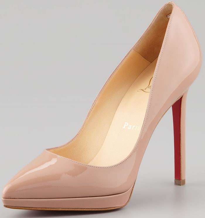 Christian Louboutin Pigalle Plato Patent Platform Red Sole Pump