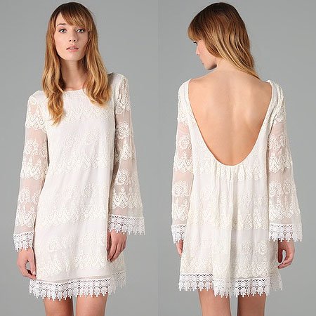 Foley + Corinna Bardot Embroidered Dress
