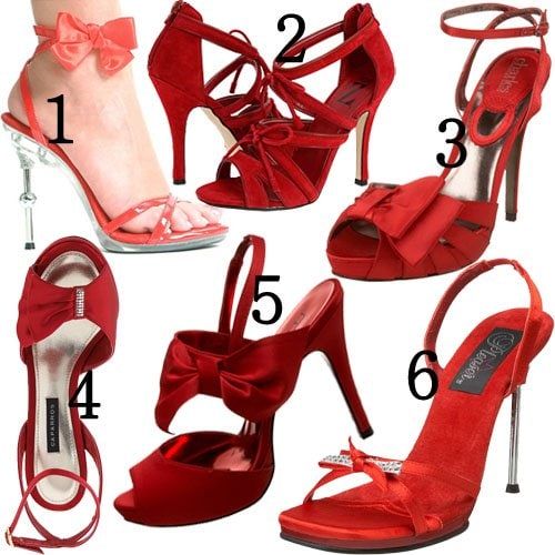 Red bow sandals 6 red bow sandals