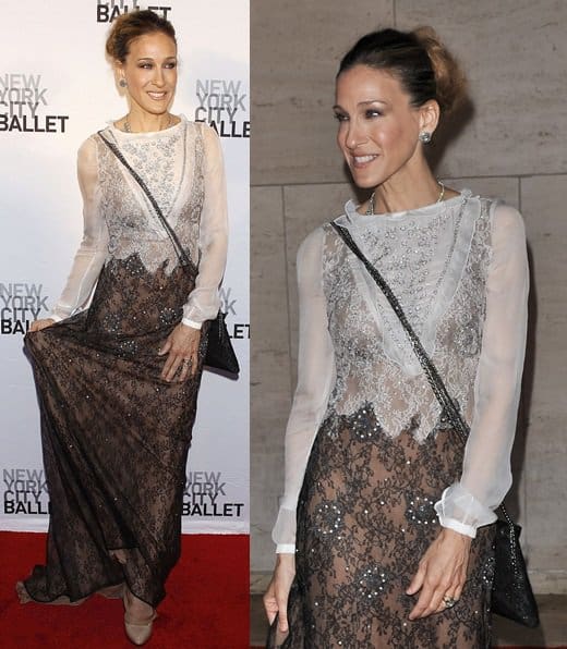 Sarah Jessica Parker New York City Ballet's Spring Gala held at the David H. Koch Theater at Lincoln Center - Arrivals New York City, USA - 11.05.11 Sarah Jessica Parker styled her Valentino dress with a chain strap mini crossbody bag