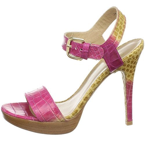 Stuart Weitzman Strutting platform sandals Stuart Weitzman Strutting Platform Sandals in Fuchsia Summer Croco