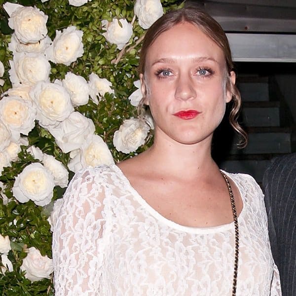 Chloë Sevigny in Ivory Lace Dress A vision in lace: Chloë Sevigny attends the prestigious Chanel Tribeca Film Festival Artists Dinner in her namesake dress in New York City
