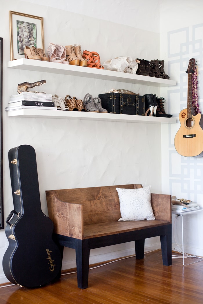 aimee song song of style a peek at her san francisco apartment A peek at Aimee Song's former apartment in San Fransisco. It shows her love of spaces, objects, and fabulous shoes