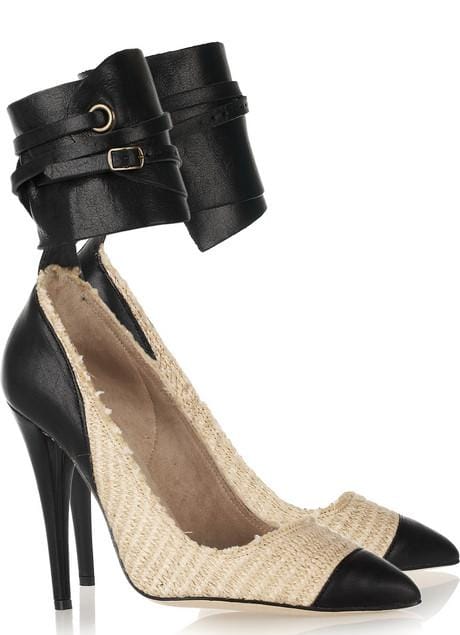 isabel marant gava pumps Isabel Marant 'Gava' Pumps in Cotton-Raffia and Leather