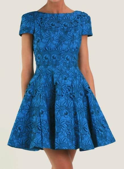 tibi cutout floral embroidery cap sleeve dress Tibi Floral Cutout Embroidery Cap Sleeve Dress