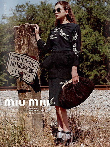 Hailee Steinfeld Miu Miu Fall Winter 2011 ad campaign A leaked photo from Hailee Steinfeld's Miu Miu modeling project