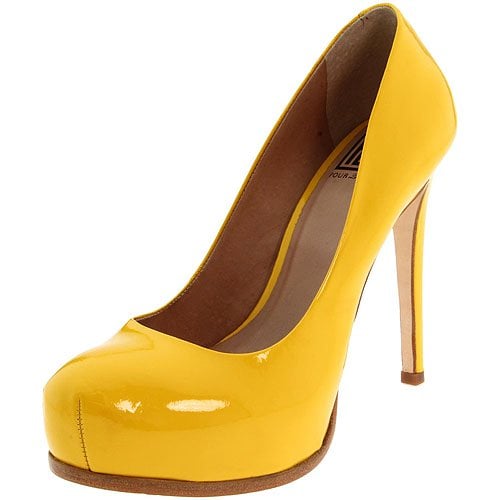 Pour La Victoire Irina platform pump Pour La Victoire Irina platform pump in yellow patent