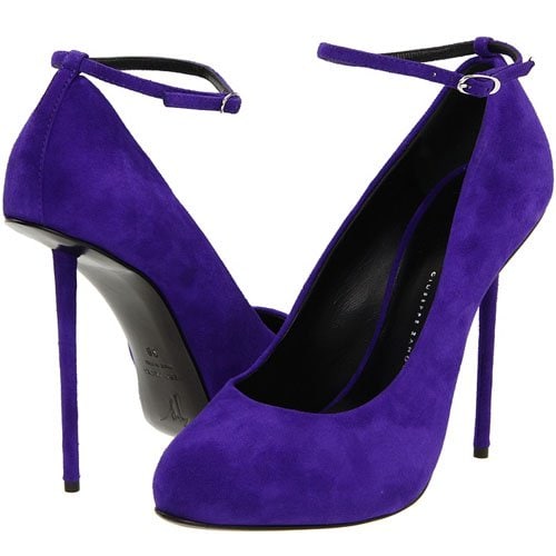Giuseppe Zanotti I16182 Purple Giuseppe Zanotti pencil heel ankle strap pumps