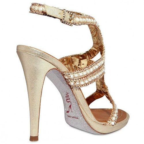 Rene Caovilla mother of pearl Swarovski crystal sandals Rene Caovilla Mother of Pearl Swarovski Crystal Sandals