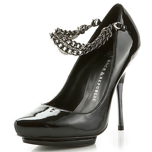 Rock Republic Alayna chain pumps Rock Republic 'Alayna' Chain Pumps in Black Patent Leather
