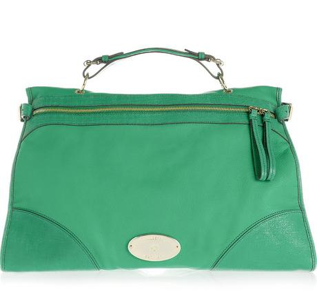 mulberry taylor oversizes satchel Green Emerald Mulberry Taylor Oversized Leather Satchel
