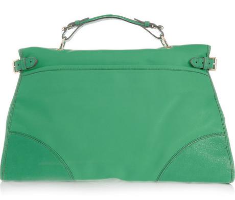 Green Emerald Mulberry Taylor Oversized Leather Satchel
