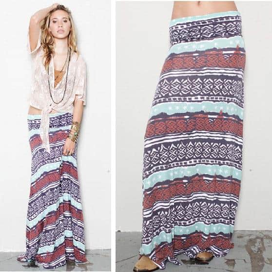 Torn by Ronny Kobo Riley Skirt in Ethnic Print Torn by Ronny Kobo Riley Skirt in Ethnic Print