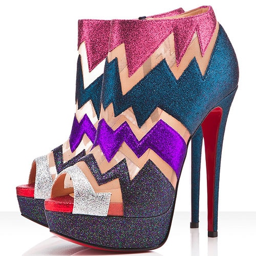 Christian Louboutin Ziggy peep toe booties Christian Louboutin Ziggy Peep Toe Booties