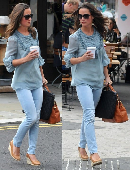 Pippa Middleton heading to work London Pippa Middleton enjoying some downtime and running some errands in the Chelsea district of London
