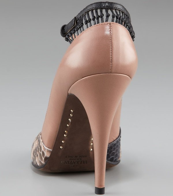 Valentino Python Spider Runway Pump Back