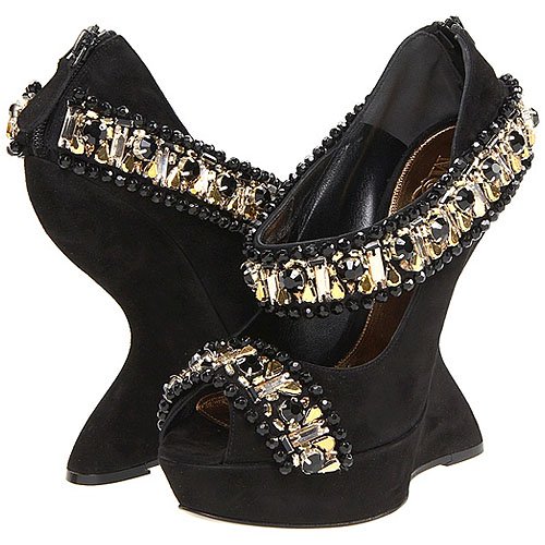 Alexander McQueen embellished wedge sandals Alexander McQueen Embellished Wedge Sandals