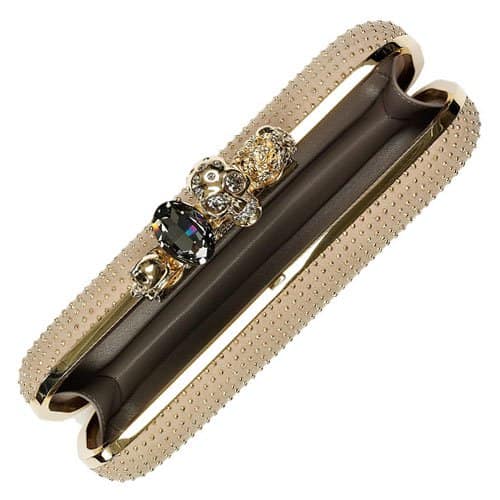 Alexander McQueen knuckle duster studded suede clutch Alexander McQueen Knuckle Duster Studded Suede Clutch