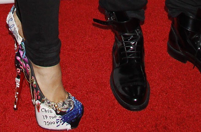 Alicia Keys rocks Christian Louboutin Daffodile Brodee pumps
