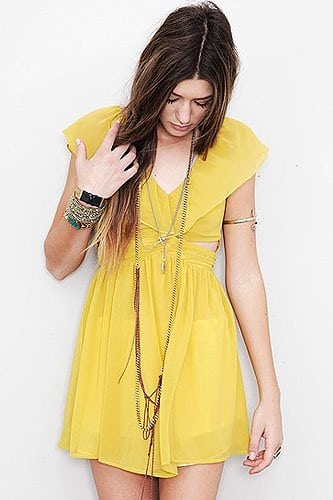 Keepsake Lost Without You dress Keepsake “Lost Without You” dress featuring a soft chiffon finish, flutter sleeves, and a cutout back detail that defines the silhouette